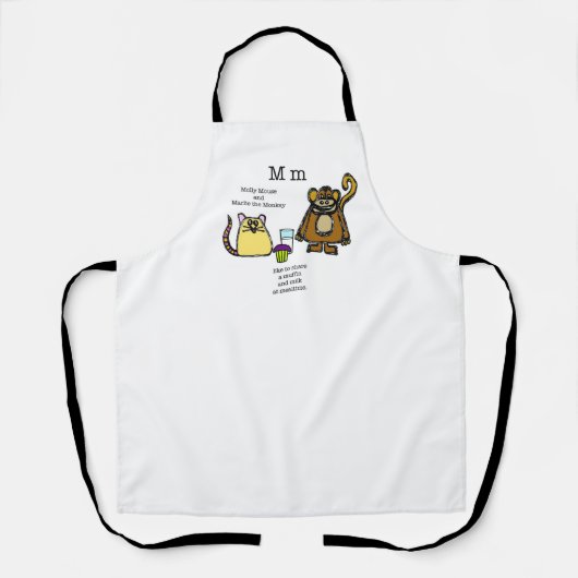 Tablier Souris et singe (Recto)