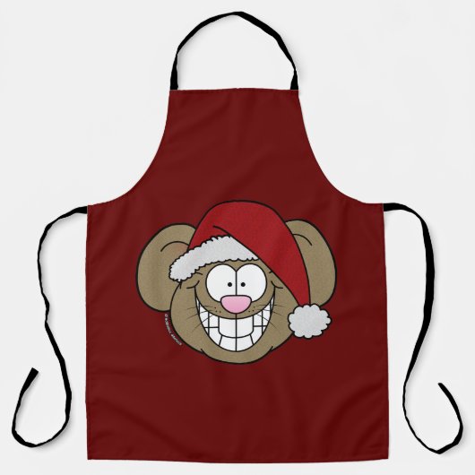 Tablier Souris père Noël (Recto)