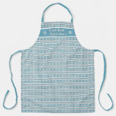 Tablier Southwest Winter Snowflake Pine Personalized Blue (Recto)