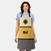Tablier Southwestern Goldenrod Yellow Personalized Apron (Porté)