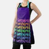 Tablier "Soyez inspiré" Apron arc-en-ciel violet (Insitu)