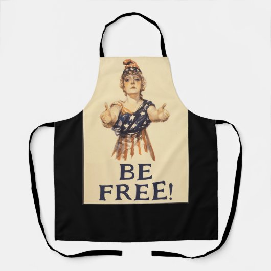 Tablier Soyez Libre ! -black (Recto)