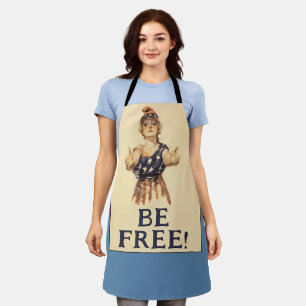 Tablier Soyez Libre ! -bleu