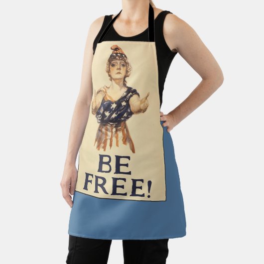 Tablier Soyez Libre ! -bleu (Insitu)
