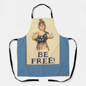 Tablier Soyez Libre ! -bleu (Recto)