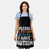 Tablier Soyez patient, j'ai une conscience de l'autisme (Porté)