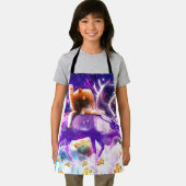 Tablier Space cat licking itself (Insitu)