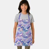 Tablier Sparkly rainbow and unicorns on clouds (Insitu)