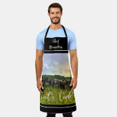 Tablier Speckle Park Cattle Under Rain Show, Sunset Sky (Porté)