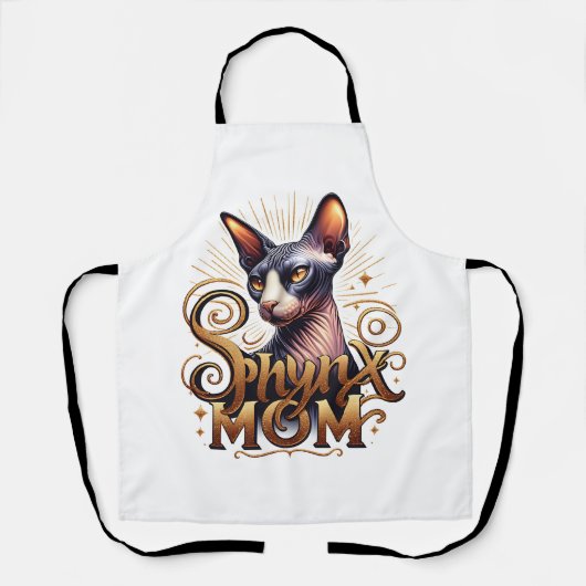 Tablier Sphynx Maman Amoureux des chats Mum Apron (Recto)