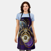 Tablier Spider Steampunk sur Arrière - plan pourpre (Porté)