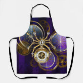 Tablier Spider Steampunk sur Arrière - plan pourpre (Recto)