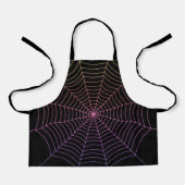 Tablier Spider web noir violet orange motif Halloween (Recto)