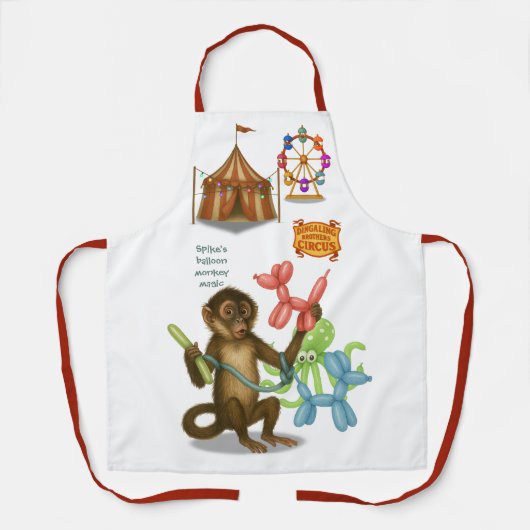 Tablier Spike's balloon monkey magic (Recto)