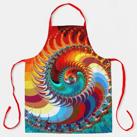 Tablier Spirale de dragon colorée (Recto)