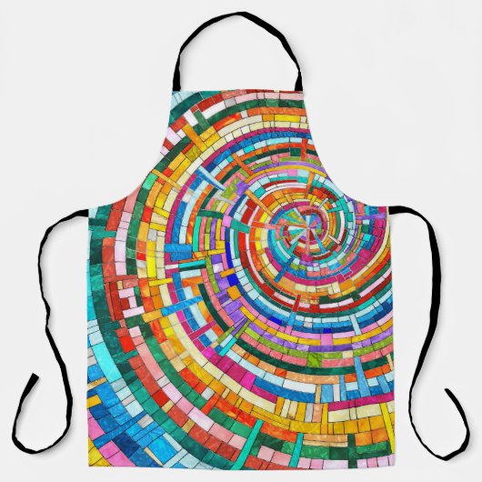 Tablier Spirale en mosaïque colorée (Recto)