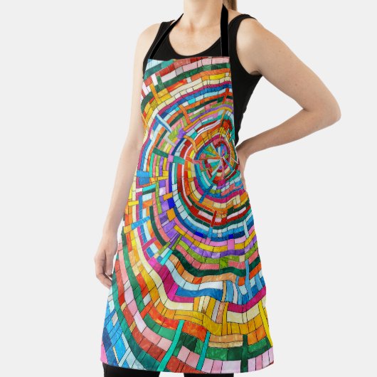 Tablier Spirale en mosaïque colorée (Insitu)
