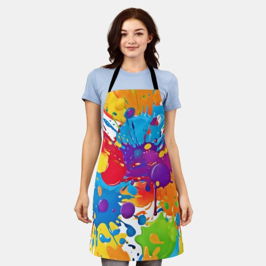 Tablier Splash d'art Abstrait (Porté)