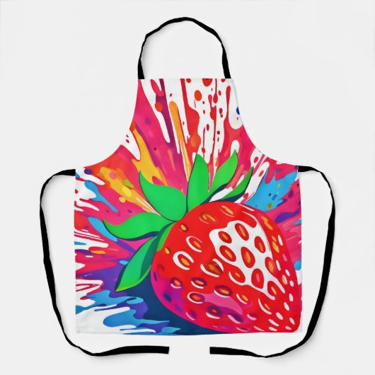 Tablier Splash fraise (Recto)