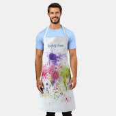 Tablier Splashes colorés de peinture enseignant d'art (Porté)