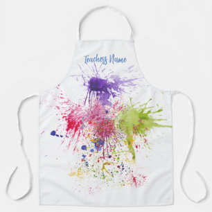 Tablier Splashes colorés de peinture enseignant d'art
