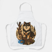 Tablier Spooky Forest Dog with Skulls Horror Art (Recto)