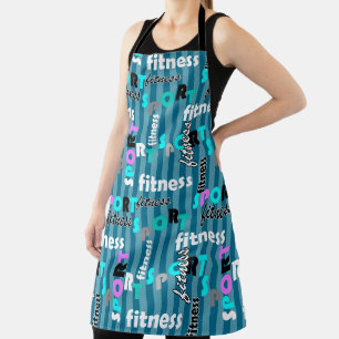 Tablier sport fitness texte clair motif pour sportswear