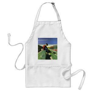 Tablier Sports Vintage, Supporter de Football Triste avec