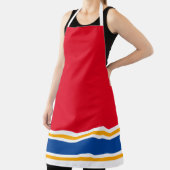 Tablier Sporty Bright Rouge Bleu Bleu Jaune En Bas (Insitu)