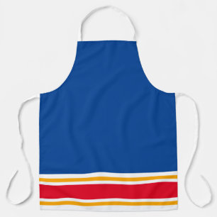 Tablier Sporty Deep Blue Red White Yellow Racing Stripes