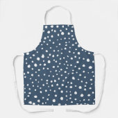 Tablier Spots Dalmatiens Bleus Marine, Points Dalmatiens, (Recto)