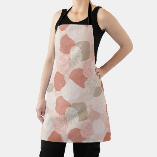 Tablier Spring Botanical Blush Sage All-Over Print Apron (Insitu)