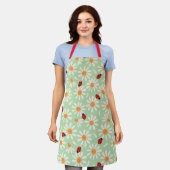 Tablier Spring Ladybugs and Daisies Mom Apron (Porté)
