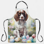 Tablier Springer Spaniel Chien avec œufs de Pâques Vacance (Recto)
