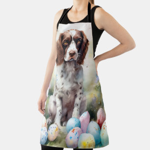 Tablier Springer Spaniel Chien avec œufs de Pâques Vacance