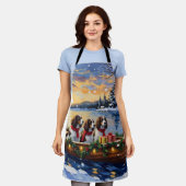 Tablier Springer Spaniel Christmas Boat Holiday (Porté)