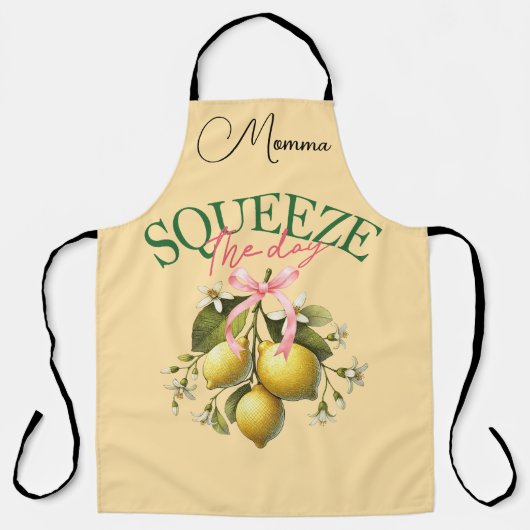 Tablier Squeeze Day Lemons Personnalisé (Recto)