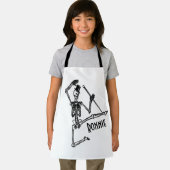 Tablier Squelette dansant avec nom (Insitu)