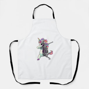 Tablier Squelette de licorne Dabbing T-Shi Halloween Fille