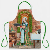 Tablier St. Martha de Béthanie dans sa cuisine (Recto)