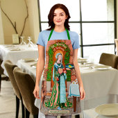 Tablier St. Martha de Béthanie dans sa cuisine