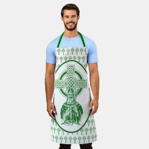 Tablier St. Patrick Croix irlandaise Shamrock verte cathol