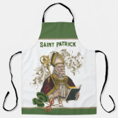 Tablier St. Patrick Irlandais Shamrock Vert Gold Catholiqu (Recto)