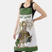 Tablier St. Patrick Irlandais Shamrock Vert Gold Catholiqu (Insitu)