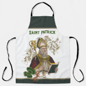 Tablier St Patrick Irlandais Shamrock Vert Or Catholique A (Recto)