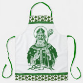 Tablier St Patrick Shamrock Vert Catholique Apron (Recto)