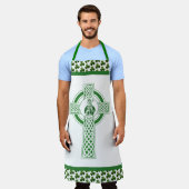 Tablier St Patrick Shamrock Vert Catholique Apron (Porté)