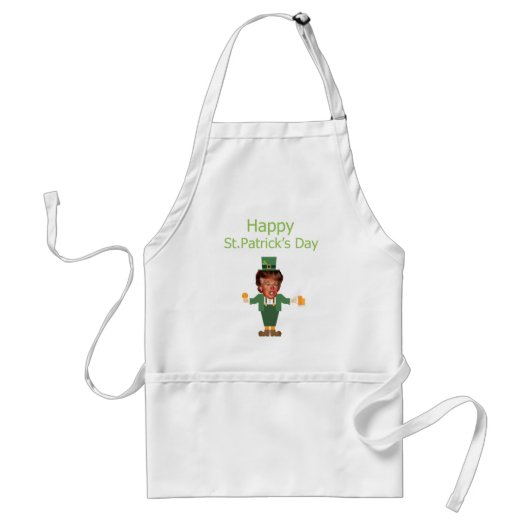 Tablier st patrick trump leprechaun (Devant)