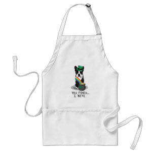 Tablier St. Patrick's Day Boston Terrier Dog (noir) mignon