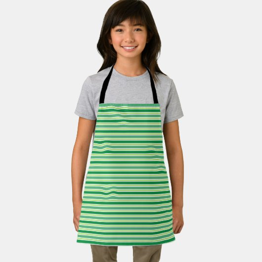 Tablier St. Patrick's Day Green Stripes Pattern-54608 (Insitu)